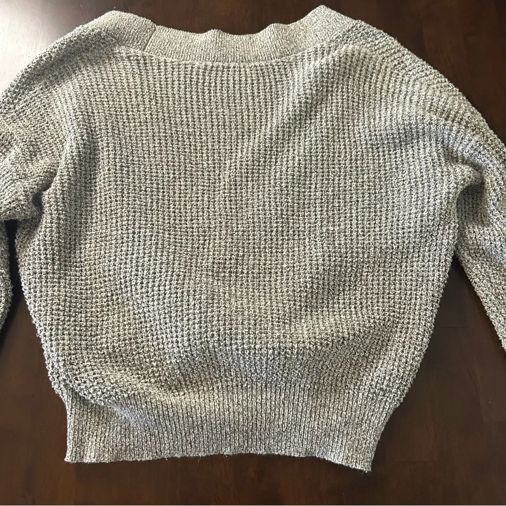 ASTR The Label Stephanie Surplice Neck Sweater Gray Size XS - Picture 5 of 14